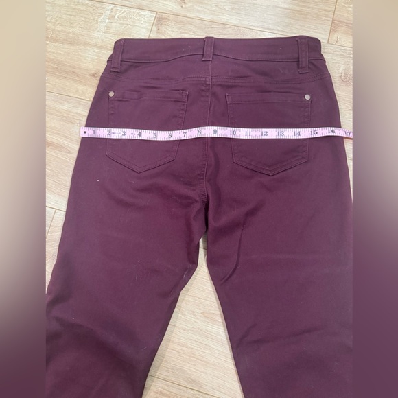 Tinseltown Burgundy Denim Pants - Picture 4 of 5